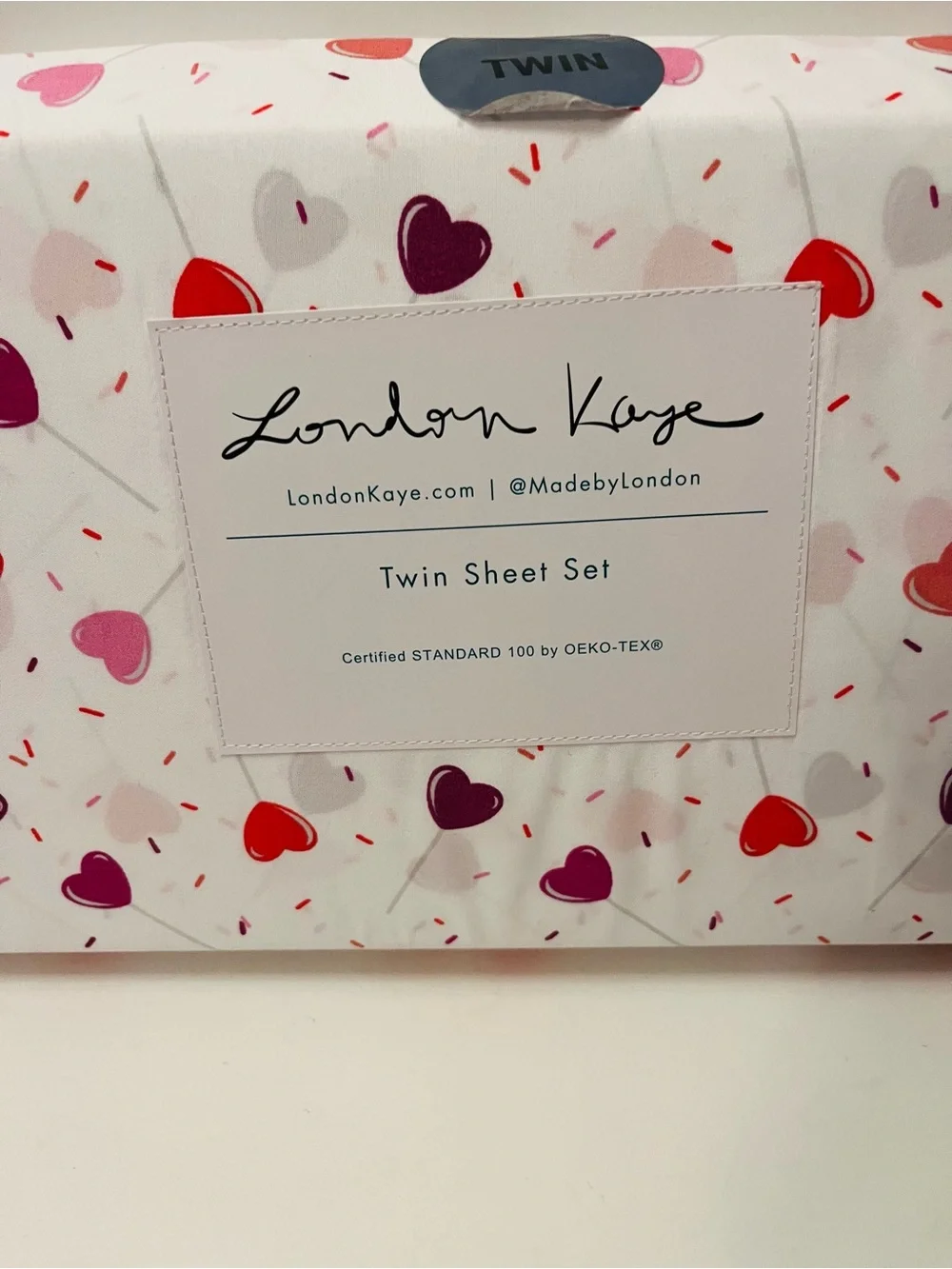Novogratz & London Kaye Lot of 2 Twin Sheet Sets Halloween Bat Valentine Heart